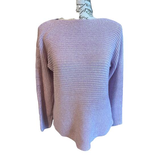 Talbots Sweaters - *SOLD* Talbots Lavender Petites 100% Pima Cotton Sweater Size MP ComfyChic Quiet